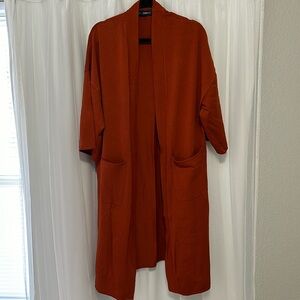 Zara Duster Cardigan Sweater, Burnt Orange